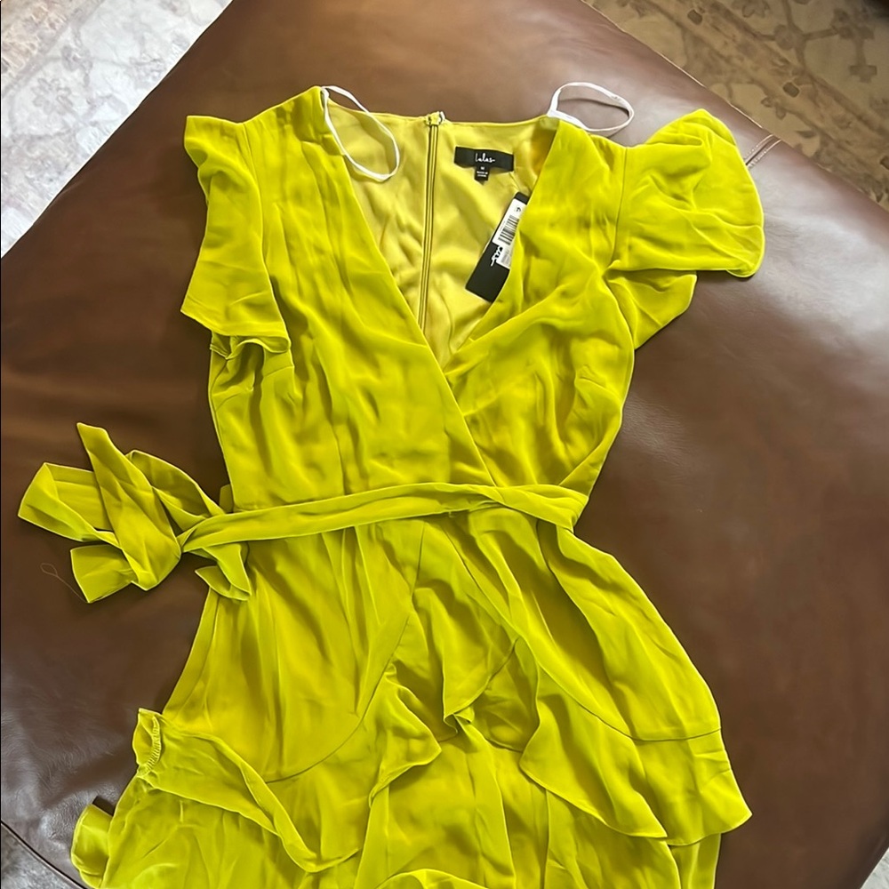Lulu's Yellow Wrap Dress